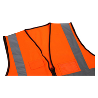 Gilet de sécurité haute visibilité avec fermeture éclair, bandes réfléchissantes durables, logo personnalisé imprimé, pour la logistique d'entrepôt