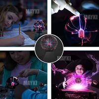 Bola Plasma Lampu Stimulasi Visual 20cm Lampu Sentuh Sensorik USB Bola Plasma Ajaib