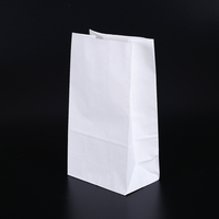 Sacs de boulangerie personnalisés SOS, emballages alimentaires durables, sacs en papier kraft blanc