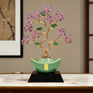 Modern <b>Chinese</b> Style Money Tree Treasure <b>Bowl</b> Ornament Lucky Tree Home Office Housewarming Opening Gift - Product Image 1