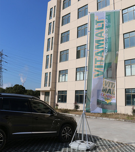 Poteau télescopique extérieur de drapeau volant de larme de plage avec la base de l'eau pour la publicité - Product Image 2