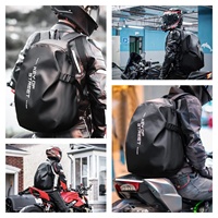 Sac à dos de moto réfléchissant et imperméable, grande capacité, rangement pour casque, sac à dos de jour pour la conduite