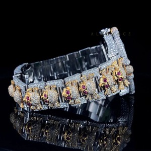 Montre unisexe en acier inoxydable avec mouvement mécanique ETA, diamant moissanite VVS de haute qualité, vente chaude - Product Image 4