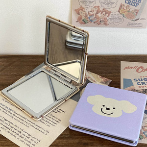 Cute Cartoon Mini Folding Makeup <strong>Mirror</strong> Custom Logo Personalized Compact Double-sided Pocket Handheld Makeup Cosmetic <strong>Mirror</strong> - Product Image 4