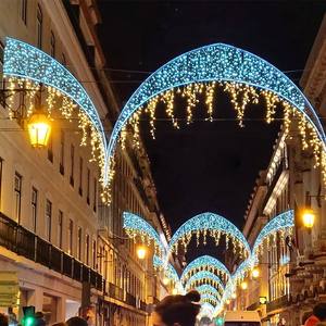 Décoration de centre commercial, lumière de décoration de Noël, lumières avec motif de Noël, cadre de poteau 2D en extérieur - Product Image 1