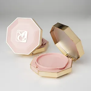 Factory Supply Octagon Shape Pink Empty Bb Cushion Foundation Powder Packaging Makeup Air Cushion Case