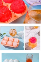 Personnalisation OEM/ODM en usine, idéale pour la création de gâteaux et de desserts variés, moules à glaçons en silicone à motif floral