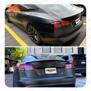 Kit d'aileron arrière en fibre de carbone sèche noir mat style TS pour Tesla Model S <span class=keywords><strong>Plaid</strong></span> Hatchback - Product Image 6