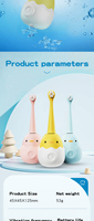 Brosse à dents électrique sonique en forme de U personnalisée de haute qualité pour enfants, blanchiment des dents LED, poils souples intelligents Dupont, IPX6, usage domestique
