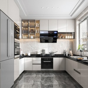 Mueble <span class=keywords><strong>de</strong></span> Cocina Personalizado <span class=keywords><strong>de</strong></span> Madera <span class=keywords><strong>de</strong></span> Roble Macizo con Estante para Vinos, Portavasos y Enfriador - Diseño Moderno Multifuncional Resistente al Agua - Product Image 6