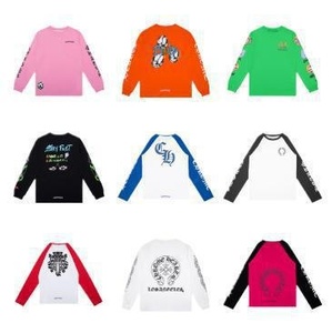 Maglietta a maniche lunghe unisex ChromeHeart autentica, di alta qualità, in puro cotone a doppio filo, traspirante, vestibilità dritta, stampata, per il commercio transfrontaliero - Product Image 3