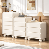 Commode en bois HarmTai à 3, 4 ou 5 tiroirs, meuble de rangement silencieux et lisse, à poser au sol, pour chambre à coucher