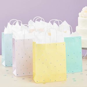 ถุงของขวัญมีหูหิ้ว ลายสีสันสดใส ถุงกระดาษคราฟท์สำหรับใส่อาหารกลับบ้าน/อาหารจานด่วน - Product Image 6
