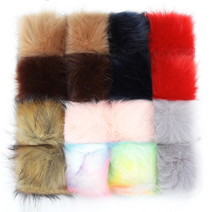 Rouge Blanc Violet Faux Fourrure De Raton Laveur Pompomfringe Enfants Cheerleading Maker Porte-clés pour Artisanat & Jouets/Vêtements - Product Image 3