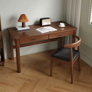 Nordic <b>Solid</b> <b>Wood</b> <b>Desk</b> 0.8m1m1.2m1.4m With Drawers Study Home Office <b>Desk</b> - Product Image 2