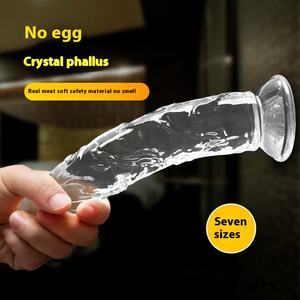 Approvisionnement d'usine Masturbateur Féminin Transparent Gode En Silicone Souple Vibrateur Cristal Faux Pénis Simulation Produit De Sexe Pour Adulte - Product Image 1