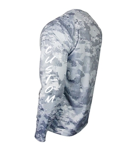 Sublimación de logotipo personalizado Ropa de pesca Jersey de pesca de manga larga Poliéster Protección UV Ropa de caza Camisa de pesca - Product Image 3