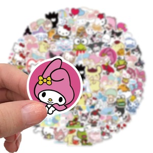 Autocollants personnalisés en vinyle imperméables Kawaii My Melody Kuromi Hello Kitty pour ordinateur portable, bouteille, <span class=keywords><strong>boutique</strong></span>, esthétique premium, professionnels - Product Image 3