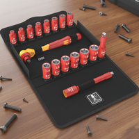 Jeu de douilles isolées VDE Wera 3/8" (17 pièces) - Kit d'outils isolés professionnels OEM pour travaux électriques
