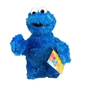 Boneka mewah Sesame Street lucu kualitas tinggi mainan Monster bermata besar kartun boneka jelek butik Elmo