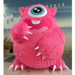 <span class=keywords><strong>Monstruo</strong></span> Inflable Gigante de 3m, Rosa, Naranja y Verde, de Tela Oxford 300D, Peludo, con Ventilador Incorporado, para Decoración de Festivales - Product Image 4