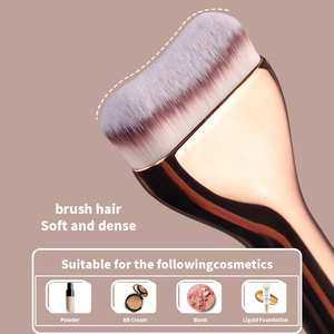 Juego de 4 Brochas de Maquillaje de Doble Punta, Tubo de Aluminio Premium, Cerdas Sintéticas Suaves para Base, Contorno, Rubor, Polvo y Maquillaje Facial - Product Image 4