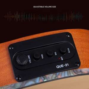 <span class=keywords><strong>Guitarra</strong></span> Acústica de 40 Pulgadas y 6 Cuerdas, Tapa de Abeto con Núcleo de Flor de Durazno, <span class=keywords><strong>Guitarra</strong></span> Eléctrica con Tapa de Madera Contrachapada, Diapasón de Palisandro, Acabado Mate - Product Image 2