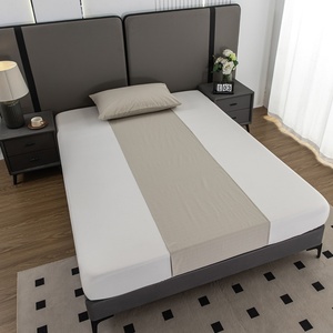Drap plat simple en coton 400 fils, doux, respectueux de la peau, antistatique, durable, lavable, écologique, pour hôtel - Product Image 1