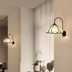 Applique murale LED E27 30 cm avec abat-jour crème pour chambre, salon, maison d'hôtes, hôtel, escalier, couloir - Product Image 4