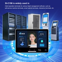 Pannello di Controllo Biometrico Android con Touchscreen da 15,6 Pollici, Riconoscimento Facciale, Impronta Digitale, Visione Notturna, Reset, Audio Bidirezionale Portatile