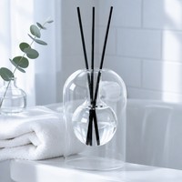 Botellas Difusoras de Vidrio ODIS, de Borosilicato de Alta Calidad, Libres de Alcohol, 130 ml, Recargables, Vacías, con Caja de Regalo para Aromatizar el Hogar