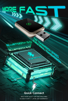 Adaptateur sans fil USB 2 en 1 pour CarPlay et Android Auto