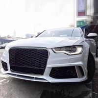Nueva Parrilla Deportiva de Malla Cromada ABS Estilo C7 RS7 con Marco Inferior para Audi A7/S7 2009-2015