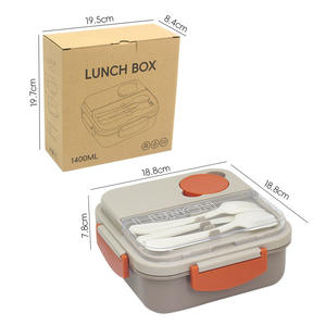 Boîte à lunch chauffante pour enfants Bencircle N08-1, rectangulaire, mignonne, style bento, avec cuillère, fourchette, baguettes, portable, pour l'école - Product Image 4