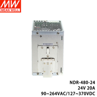 Alimentation à découpage industrielle Meanwell 480W 24V 20A NDR-480-24 à sortie unique pour rail DIN