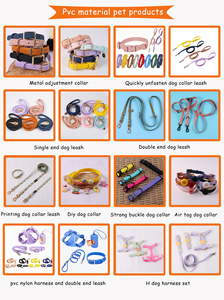Set di <span class=keywords><strong>Collare</strong></span> e Guinzaglio per Cani all'Ingrosso in Morbido PVC Impermeabile <span class=keywords><strong>con</strong></span> Fibbia, Targhetta e Regolazione, Articolo di Lusso alla Moda - Product Image 6