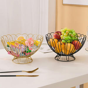 Assiettes à fruits en gros, décorations créatives pour la maison, plateaux à bonbons et à collations pour le salon, paniers à fruits en fer forgé - Product Image 1