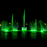 Fontaine musicale de danse personnalisée DEWY en acier inoxydable, durable, design moderne de luxe pour l'aménagement extérieur commercial, hôtels, villas et paysages