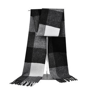 Luxury <strong>100</strong>% Pure Cashmere <strong>Shawl</strong>/Scarf Winter Women's Man Warm Plaid Checkque Pashmina <strong>Wool</strong> Scarf - Product Image 1