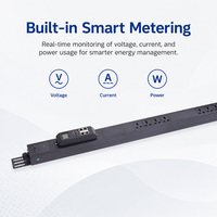 PDU Vertical de 19 Pulgadas y 1.5U, Administrado por Web, 8 Tomas Universales, Reinicio Remoto en Tiempo Real, Unidad de Distribución de Energía Inteligente