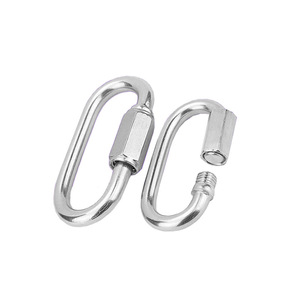 Eslabones de Cadena de Acero Inoxidable, Mosquetón Ovalado de Liberación Rápida, Conector de Cadena Pequeño con Rosca para Camping, Senderismo y Actividades al Aire Libre - Product Image 3
