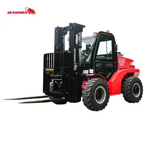 3ton Berkualitas Tinggi 4WD 3 Tiang 4.5 M Semua Medan Wadah Manual C240 Isuzu Diesel Mesin Forklift