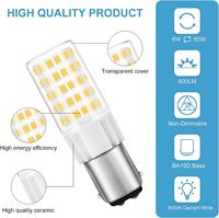 LOHAS 2024 Hot 6W Corn LED Mini Ampoule Led Lampe à économie d'énergie Lumière du jour Baïonnette LED Ampoule de maïs pour machine à coudre