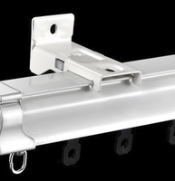 Rail de rideau compact en aluminium silencieux, robuste et silencieux avec glissières en téflon, installation facile pour la maison et l'hôtel