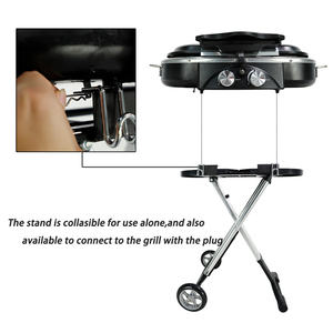 HOMFUL Outdoor Camping <strong>Bbq</strong> Grill <strong>Foldable</strong> Portable Trolley Barbecue Grill - Product Image 5