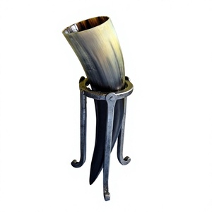 Mug à bière et à vin de style américain en corne de bœuf naturelle de qualité supérieure, design gravé, écologique, passe au lave-vaisselle - Product Image 6
