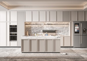 Muebles modernos de lujo Estilo Armarios de cocina Diseños Gabinete de madera de cocina simple - Product Image 2