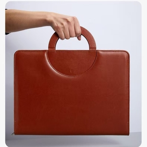Padfolio de cuero A4 con asa, cartera personalizada, cierre ejecutivo, carpeta <span class=keywords><strong>para</strong></span> cuaderno, Padfolio <span class=keywords><strong>para</strong></span> mujeres y hombres - Product Image 2