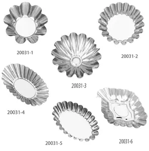 Fabriek Groothandel Metalen Taartvorm Gecanneleerd Bloemvorm Mini Ei Mallen Fruit Puddingvorm