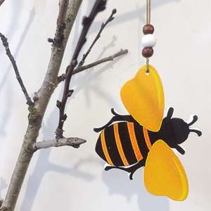 Factory Hot Selling Pendant <b>Bee</b> Themed Wooden Ornament Set Easter Farmhouse Decor Honeycomb & <b>Bee</b> Hanging Craft for Home Party - Product Image 2